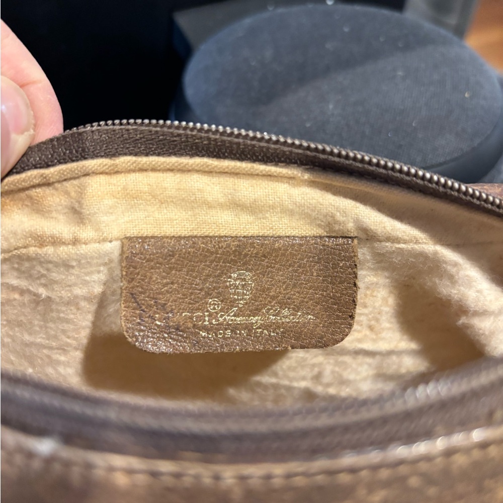 SOLD!!!!Gucci Beige Monogram Bag with Red and Green Accent - Picture 7 of 11